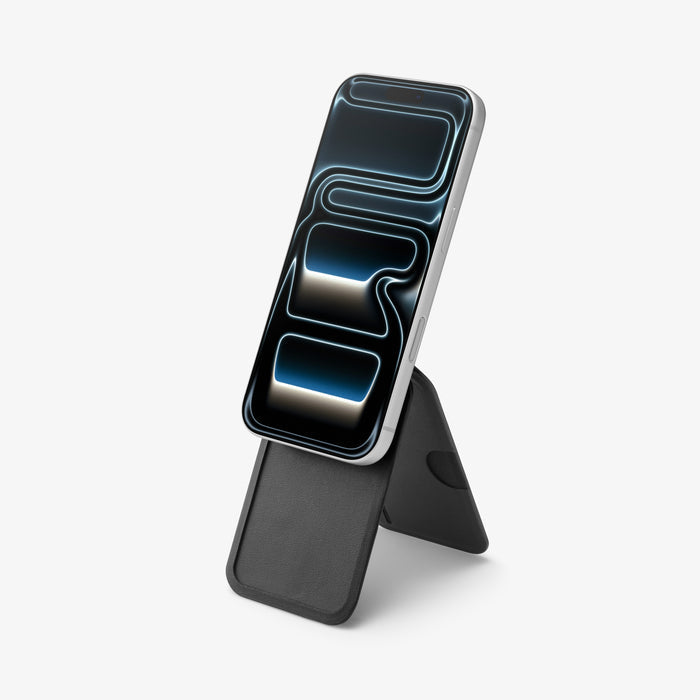 AFA10406 - MagSafe Card Holder Slim Fold (Mag Fit) | S314-2 showing the front with device propped up vertically