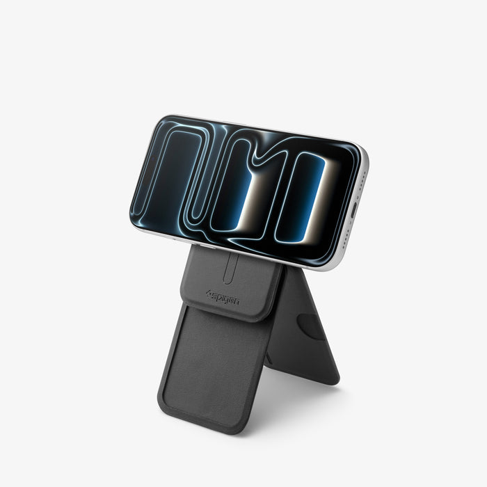 AFA10406 - MagSafe Card Holder Slim Fold (Mag Fit) | S314-2 showing the front with device propped up horizontally