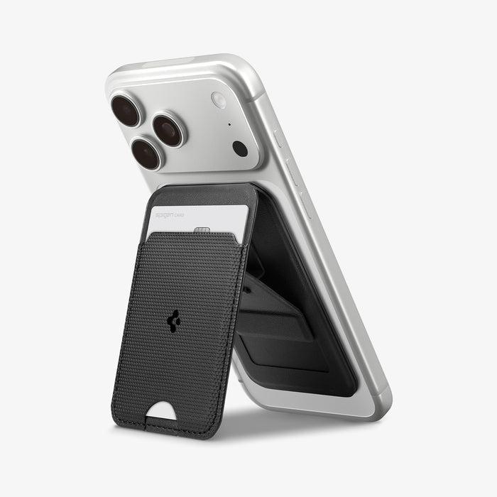 AFA10751 - MagSafe Card Holder Slim Fold (Mag Fit) | S314-3 showing the card holder attached to the back of device