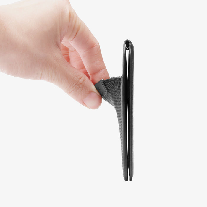 AFA11591 - Slim Fold Card Holder Stand (Mag Fit) | S314-4 in Black showing side   when it's stretched