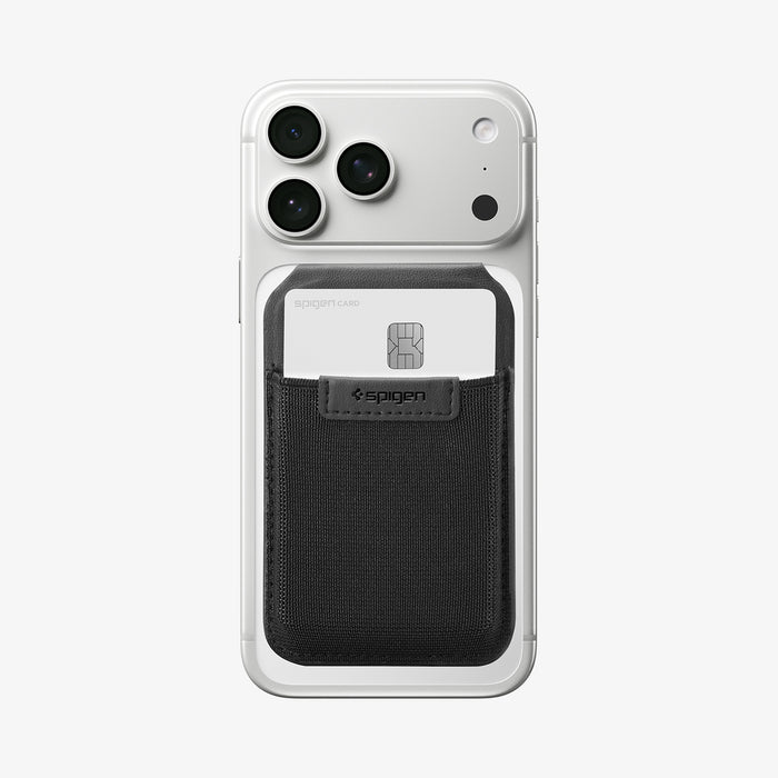 AFA11591 - Slim Fold Card Holder Stand (Mag Fit) | S314-4 in Black showing front with a card