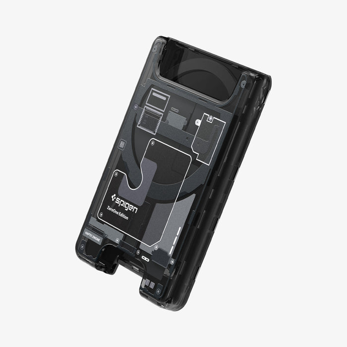 AFA07400 - Ultra Hybrid Zero One MagFit Wallet (MagFit) in Zero One showing the front, partial side and inner
