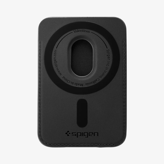 AFA11336 - Spigen Valentinus MagFit Plus Wallet back view showing MagSafe magnetic attachment plate