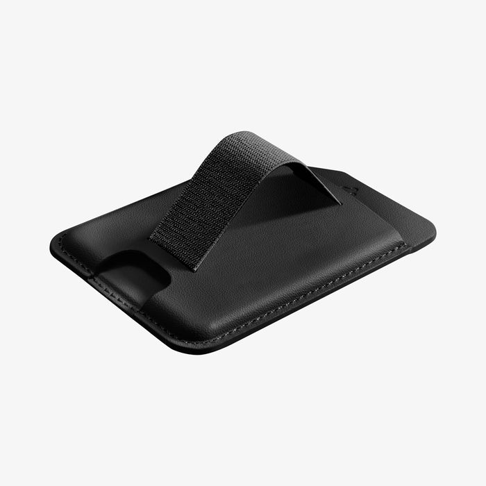AFA10802  - MagSafe SleekBand Card Holder | 3 Cards (MagFit) in Dark Black showing holder over the product