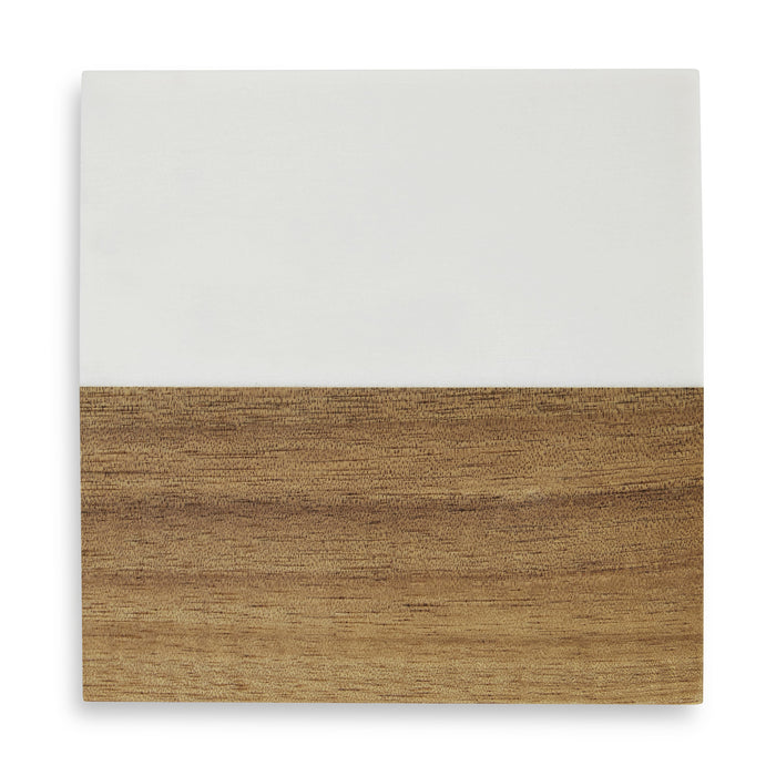 Marble and Wood Coasters