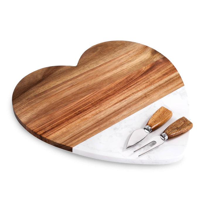 Marble Heart Shaped Serving Set