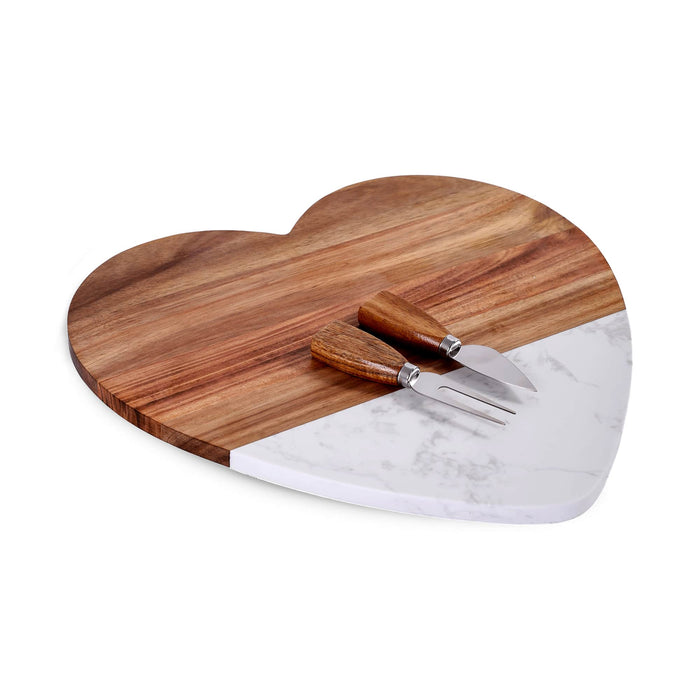 Marble Heart Shaped Serving Set