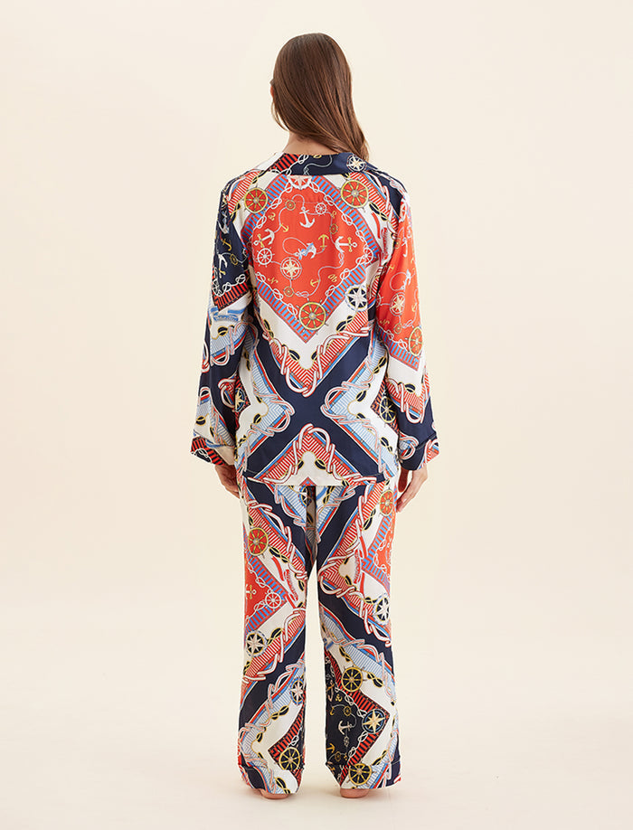 Marine Silk Full Length PJ Set