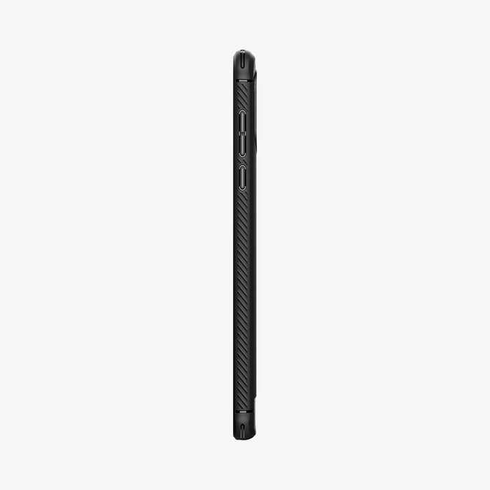 ACS04468 - Moto G Stylus Case Rugged Armor in black showing the side