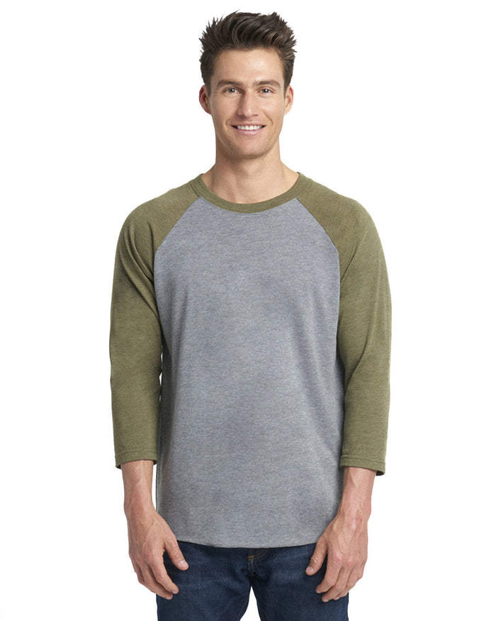 Next Level 6051 Unisex Triblend 3/4-Sleeve Raglan