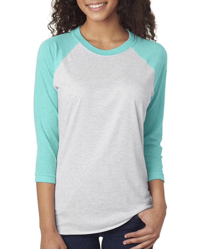 Next Level 6051 Unisex Triblend 3/4-Sleeve Raglan
