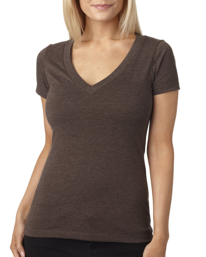 Next Level 6640 Ladies' CVC Deep V-Neck T-Shirt