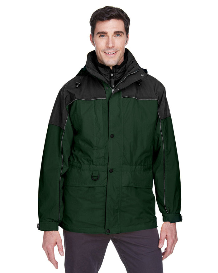 North End 88006 Adult 3 - in - 1 Two - Tone Parka - Ninja Transfers