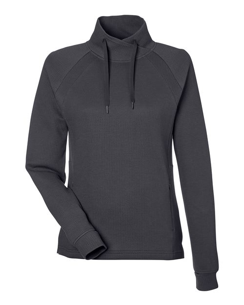 North End NE200W Women's Rhythm Waffle Cross-Neck Pullover