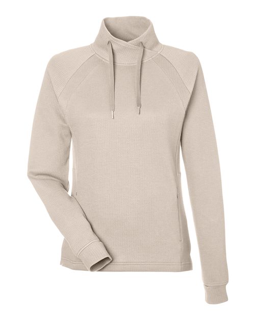 North End NE200W Women's Rhythm Waffle Cross-Neck Pullover