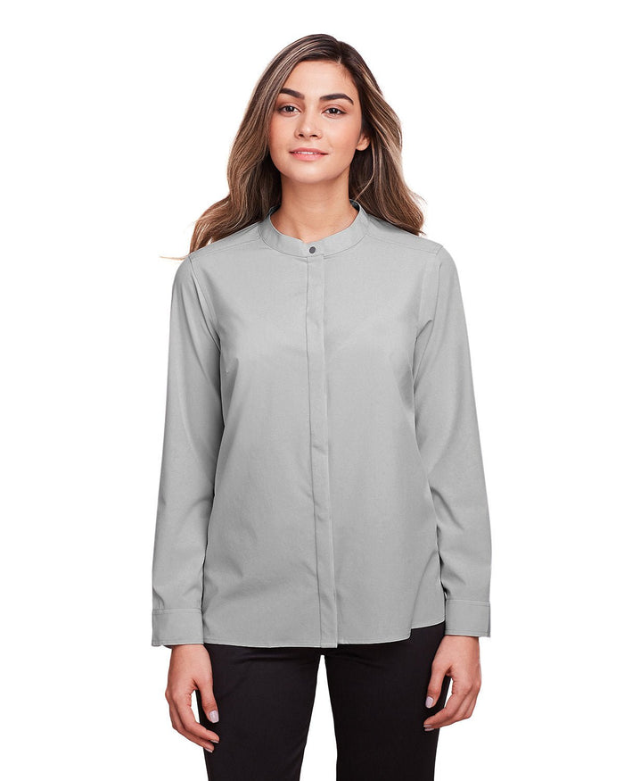 North End NE500W Ladies' Borough Stretch Performance Shirt - Ninja Transfers
