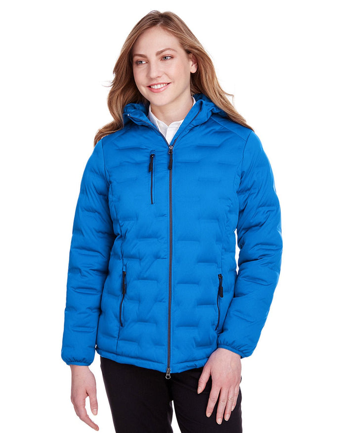 North End NE708W Ladies' Loft Puffer Jacket - Ninja Transfers