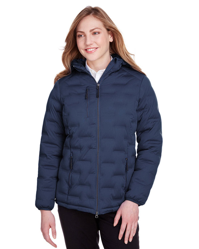 North End NE708W Ladies' Loft Puffer Jacket - Ninja Transfers