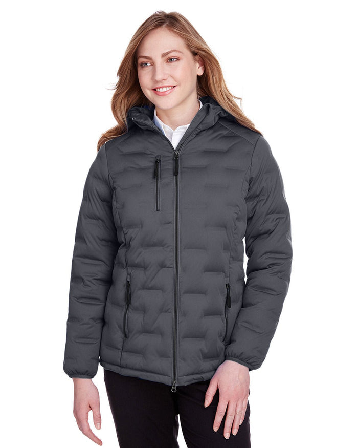 North End NE708W Ladies' Loft Puffer Jacket - Ninja Transfers