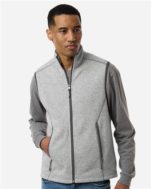 North End NE731 Men's Jasper Jacquard Fleece Vest