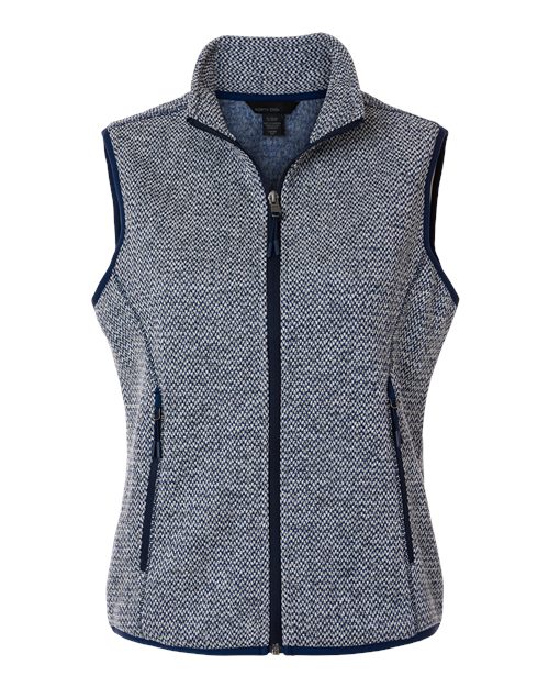 North End NE731W Women's Jasper Jacquard Fleece Vest