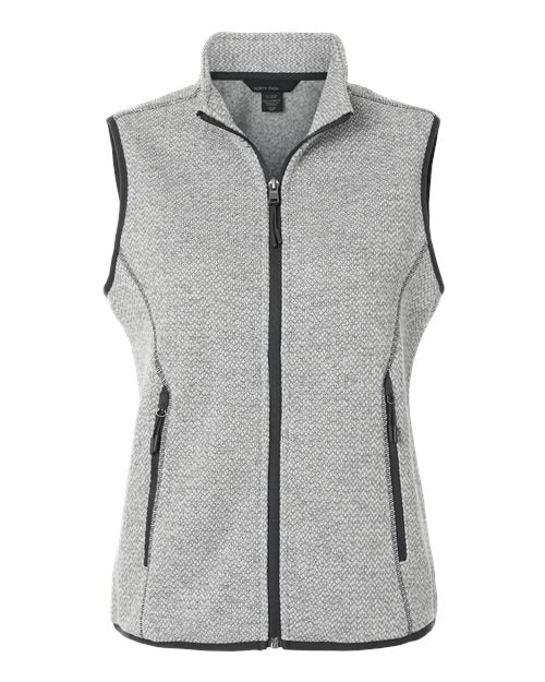 North End NE731W Women's Jasper Jacquard Fleece Vest