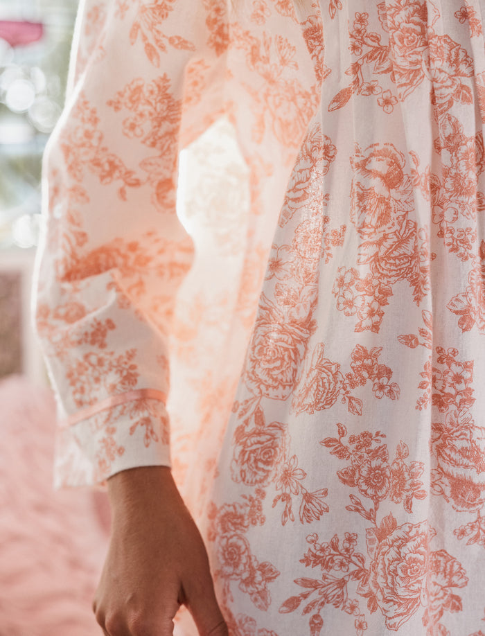 Nostalgia Cozy Pleat Front Nightgown