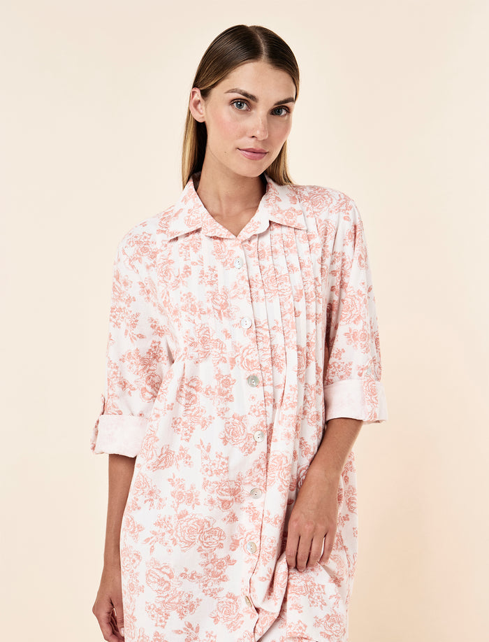 Nostalgia Cozy Pleat Front Nightgown