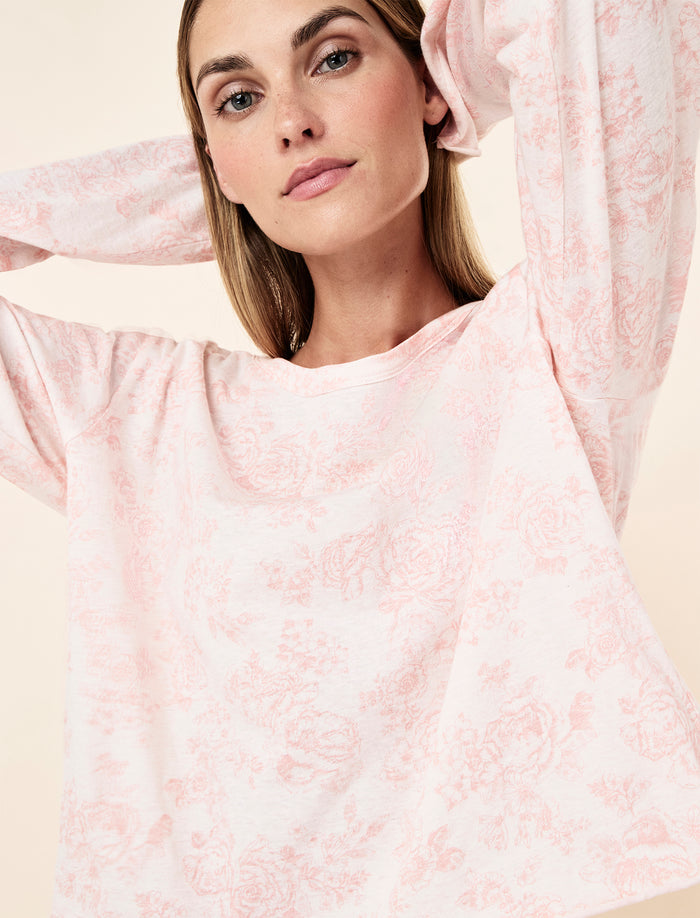 Nostalgia Organic Cotton Long Sleeve Tee & Straight Leg Pant