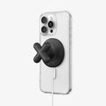 AMP10137 - O-Mag Charging Grip (MagFit) | OM107 in Black showing back attach with the phone