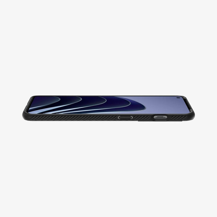 ACS04431 - OnePlus 10 Pro Liquid Air Case in Matte Black showing the side and partial front, flat