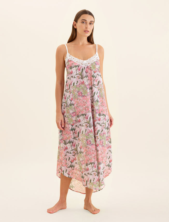 Palisades Lace Front Maxi Nightgown
