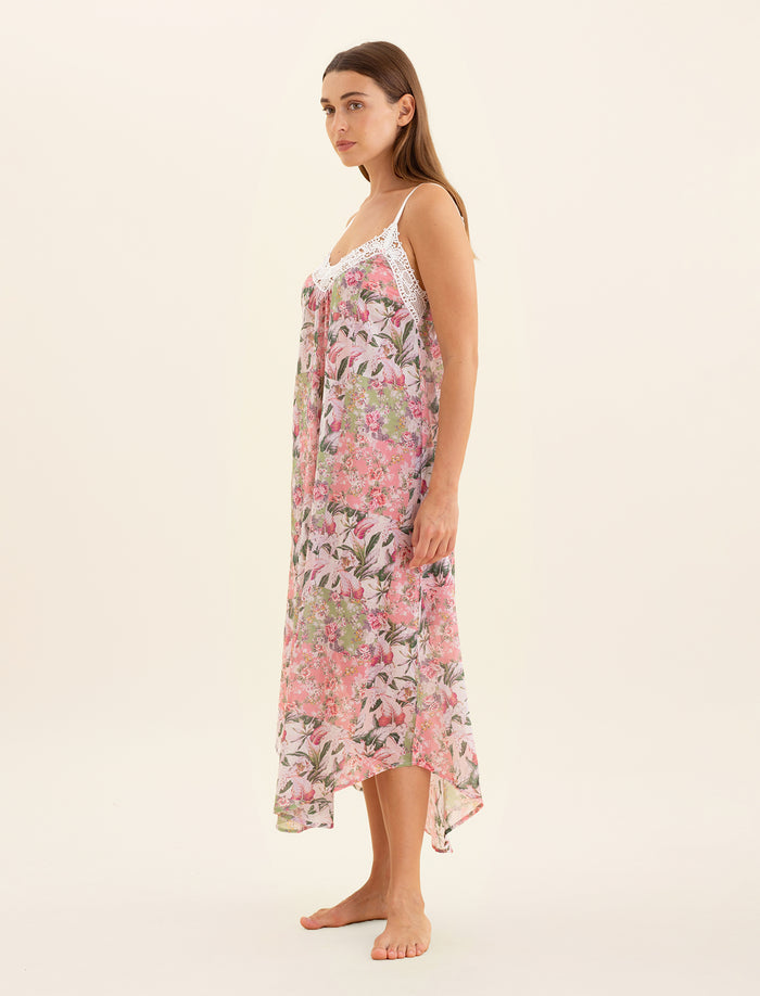 Palisades Lace Front Maxi Nightgown