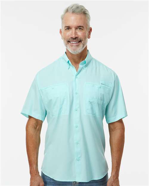 Paragon 700 Hatteras Performance Short Sleeve Fishing Shirt - Ninja Transfers