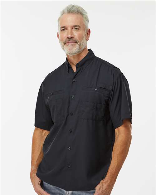 Paragon 700 Hatteras Performance Short Sleeve Fishing Shirt - Ninja Transfers