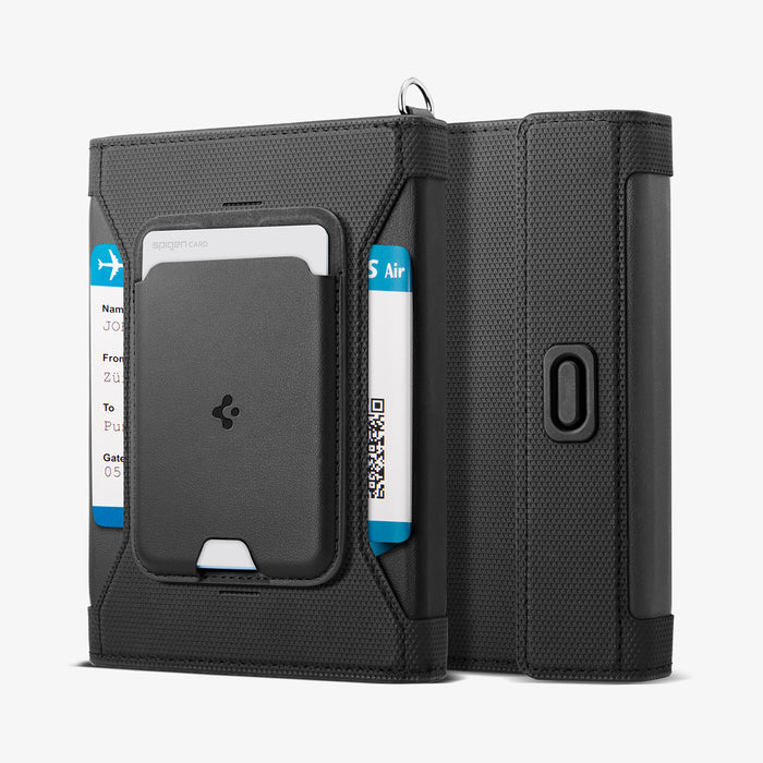 AFA11344 - Passport Holder | KD502 Black showing the front, partial back and sides