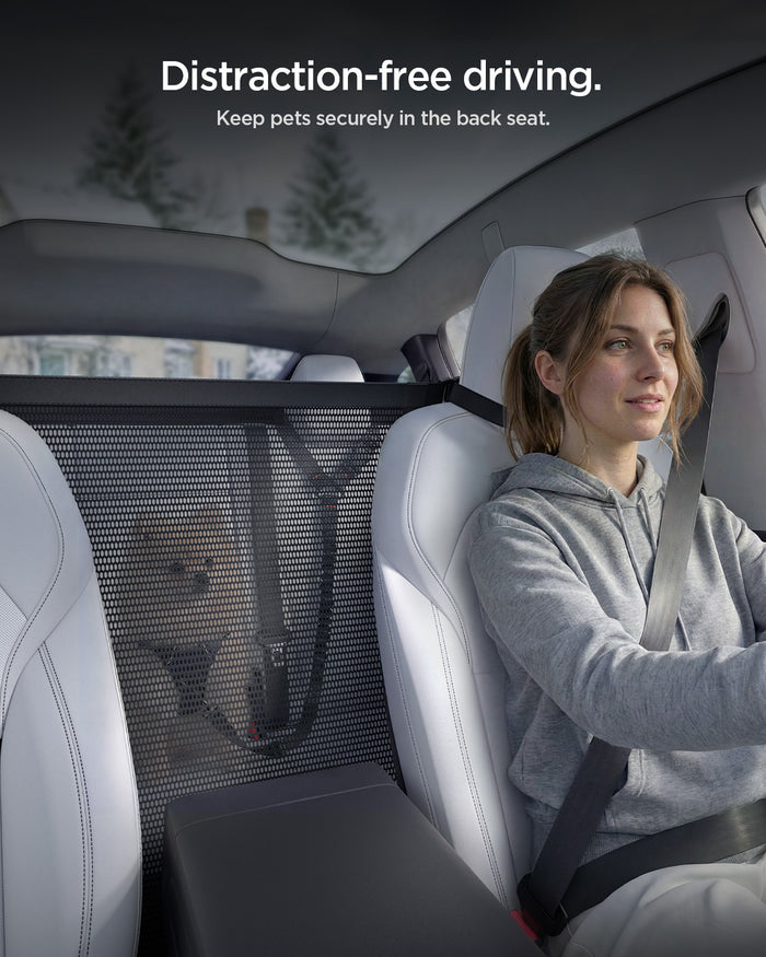 ACP11156 - Pet Car Backseat Barrier | PS200 in Black showing distraction-free driving