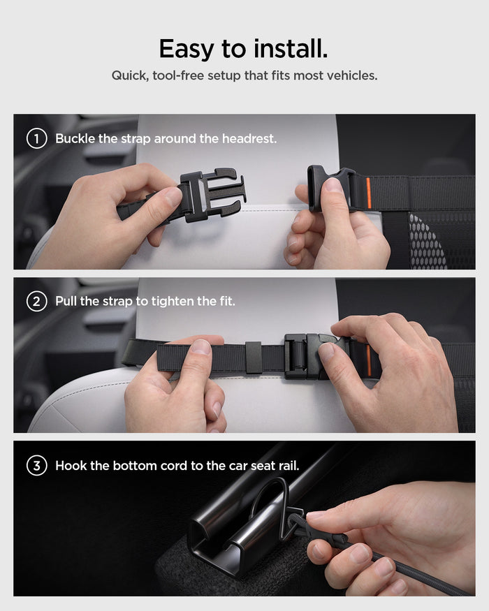 ACP11156 - Pet Car Backseat Barrier | PS200 in Black showing easy to install