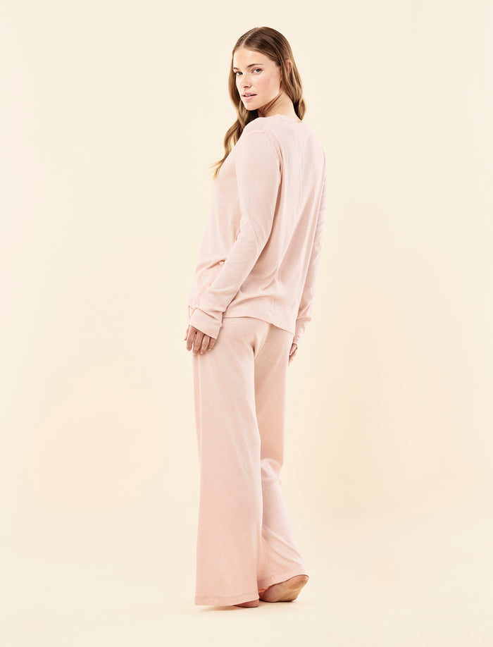 Pia Super Luxe Long Sleeve Top & Wide Leg Pant Set