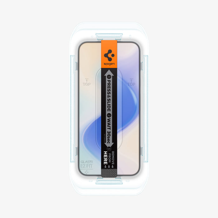 AGL09313 - Pixel 10 Pro XL GLAS.tR EZ Fit Privacy Screen Protector showing the front with ez fit tray on device