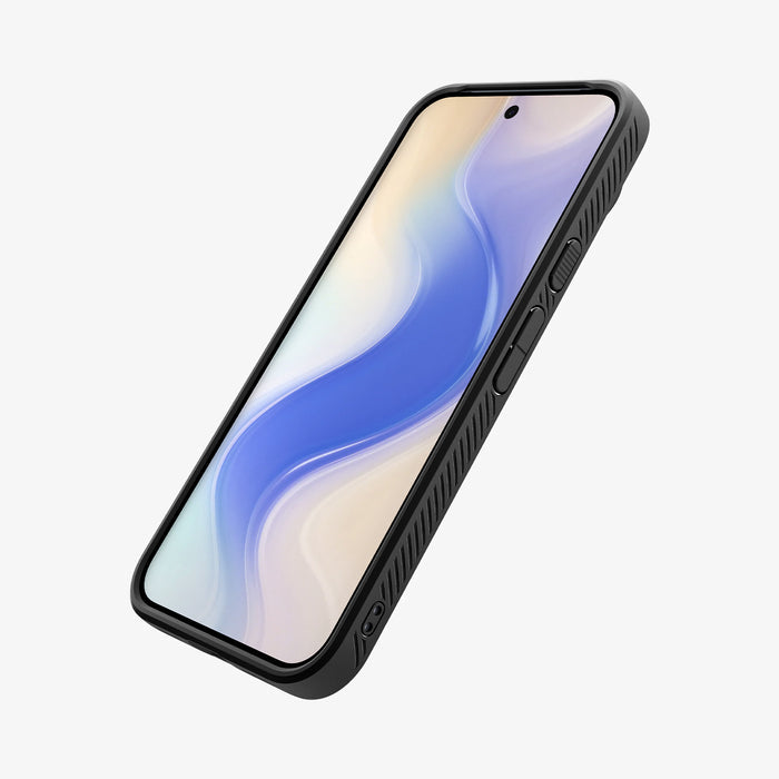 ACS09737 - Pixel 10 Pro XL Case Liquid Air in matte black showing the front and side
