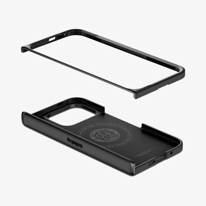 ACS09741 - Pixel 10 Pro Fold Case Slim Armor Pro (MagFit) in black showing the front and back pieces of case
