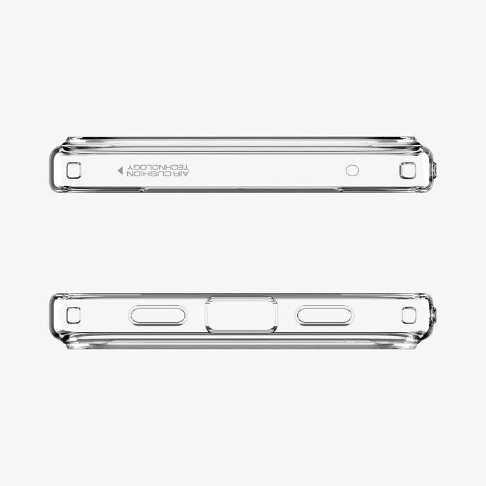 ACS09738 - Pixel 10 Pro XL Case Ultra Hybrid in crystal clear showing the top and bottom