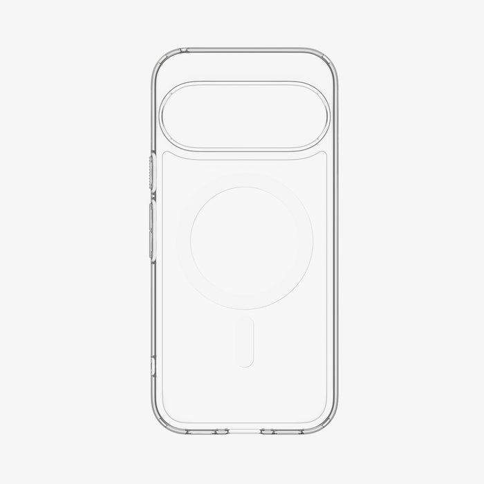 ACS11451 - Pixel 11 Pro XL Ultra Hybrid (Mag Fit) Clear White case showing the built in MagFit ring, transparent design, and raised camera surround.