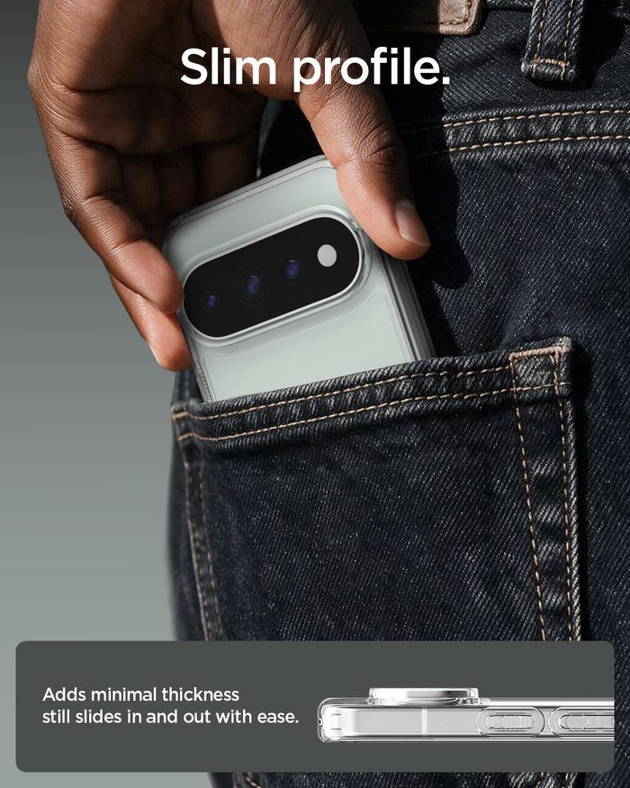 ACS11450 - Pixel 11 Pro XL Ultra Hybrid Crystal Clear Slim crystal clear case for Pixel 11 Pro XL slides easily into a pocket while adding minimal bulk for everyday carry.