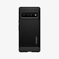 ACS03456 - Pixel 6 Pro Case Rugged Armor in matte black showing the back