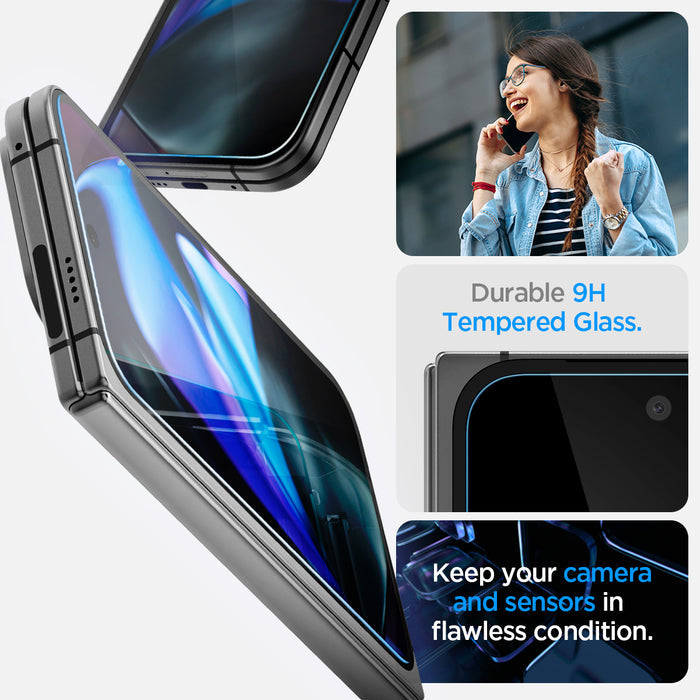 AGL09106 - Pixel 9 Pro Fold GLAS.tR EZ Fit in Clear durable 9h tempered glass. keep your camera and sensors in flawless condition.