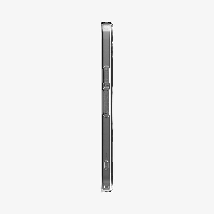 ACS09043 - Pixel 9a Case Ultra Hybrid Metal Ring (MagFit) in Clear White showing the side