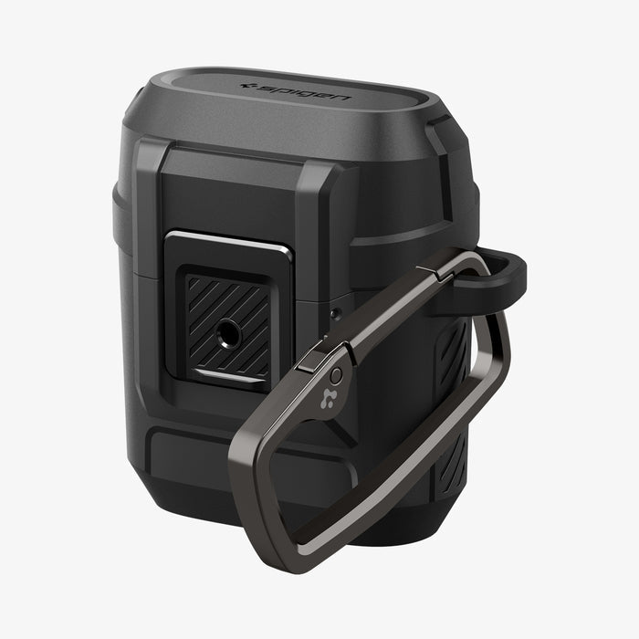 ACS09481 - Pixel Buds 2a Case Lock Fit in black showing the front and side