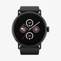 AMP07601 - Pixel Watch 5 (45mm) Lite Fit Black front view showcasing the slim woven watch band with a clean and minimalist design.